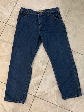 Wrangler Men’s Navy Relaxed-Fit Jeans